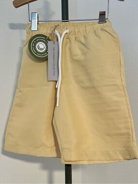 The Sunday Collective Yellow Drawstring Shorts
